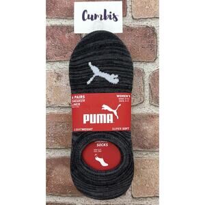 Puma Non Terry Liner 6-Pack Women's Socks One Size 5-9.5 Soft Light‎ weight New